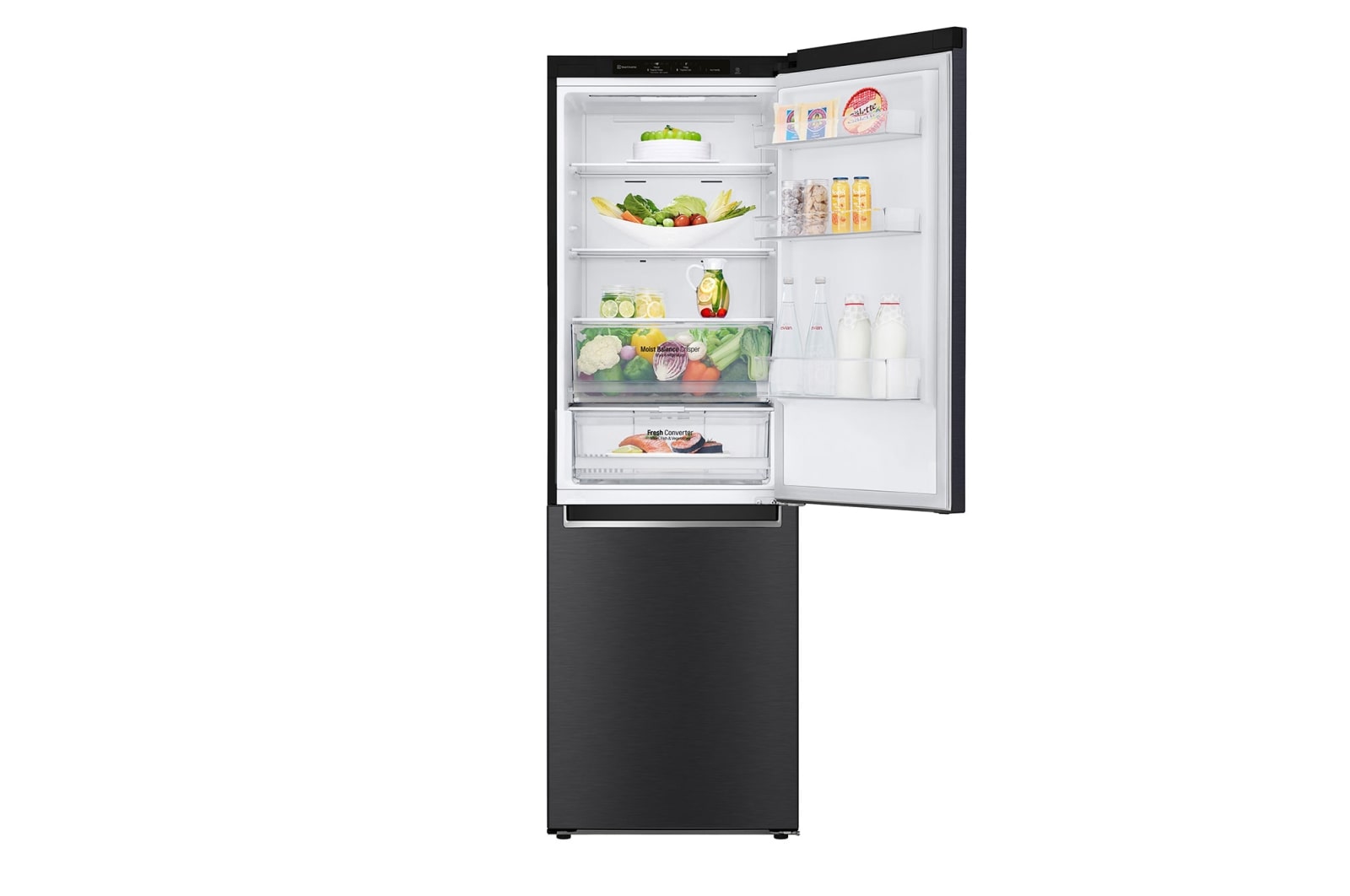 LG GBB61MCGCN1 Moderne Kühl-Gefrierkombination Matte Black, 341L, Smart Inverter Compressor