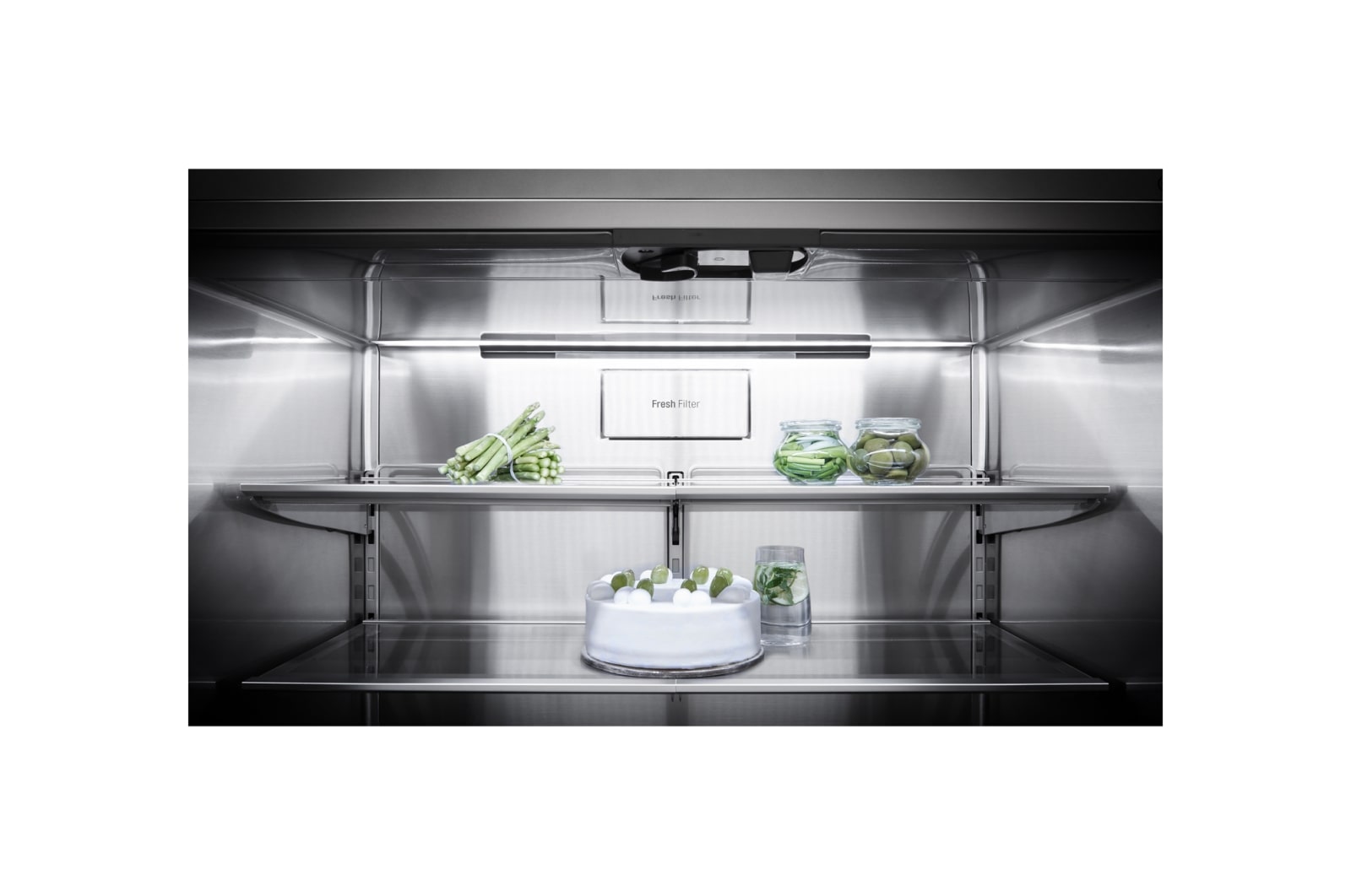 LG SIGNATURE LSR100 InstaView Multi-Door Kühlschrank – Edelstahl, Smart Technologie, 643L
