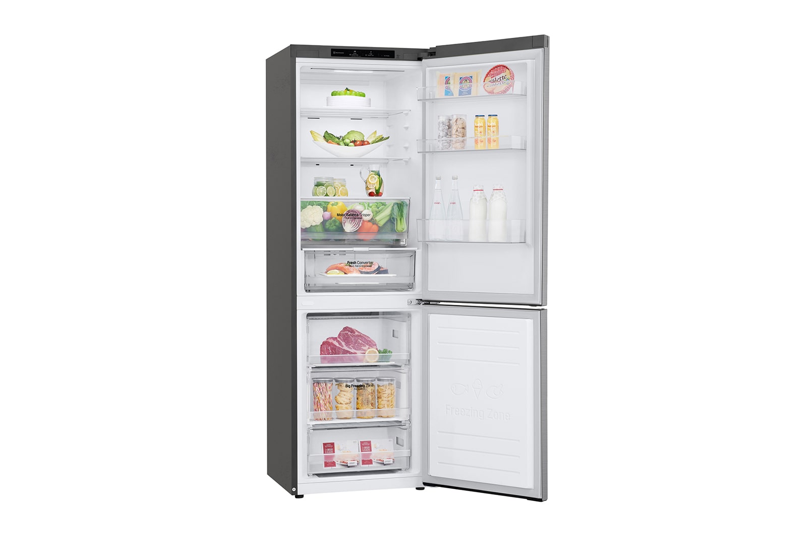 LG GBB61PZGGN Kühl-Gefrierkombination 341L Platinum Silver Smart Inverter Kompressor