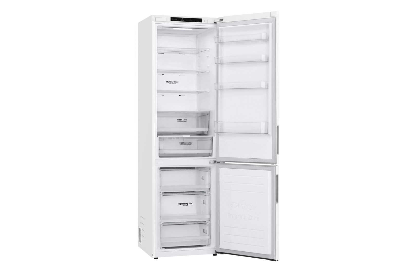 LG GBP62SWNAC Kühl-Gefrierkombination Weiß – Inverter Linear Compressor, 384L, A-Klasse