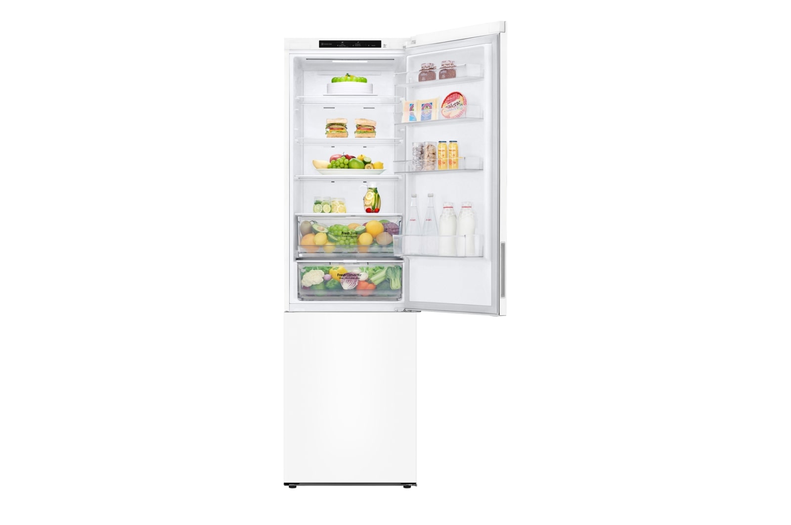 LG GBP62SWNAC Kühl-Gefrierkombination Weiß – Inverter Linear Compressor, 384L, A-Klasse