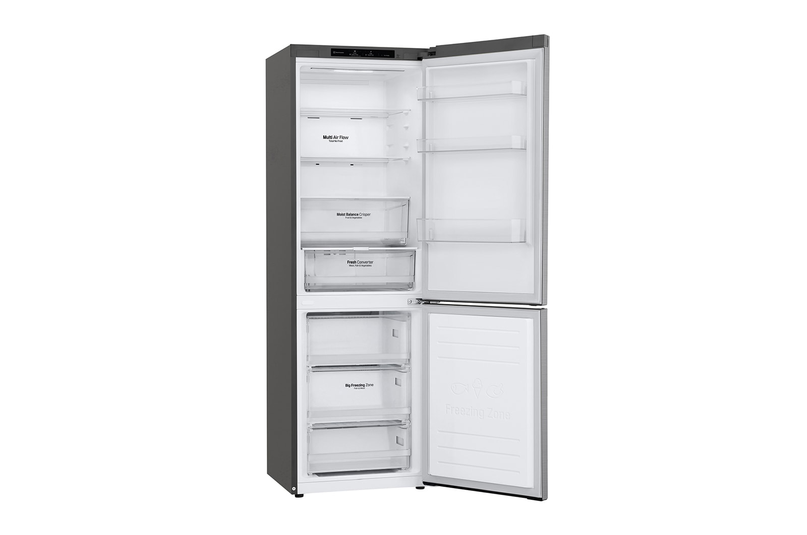 LG GBB61PZGGN Kühl-Gefrierkombination 341L Platinum Silver Smart Inverter Kompressor