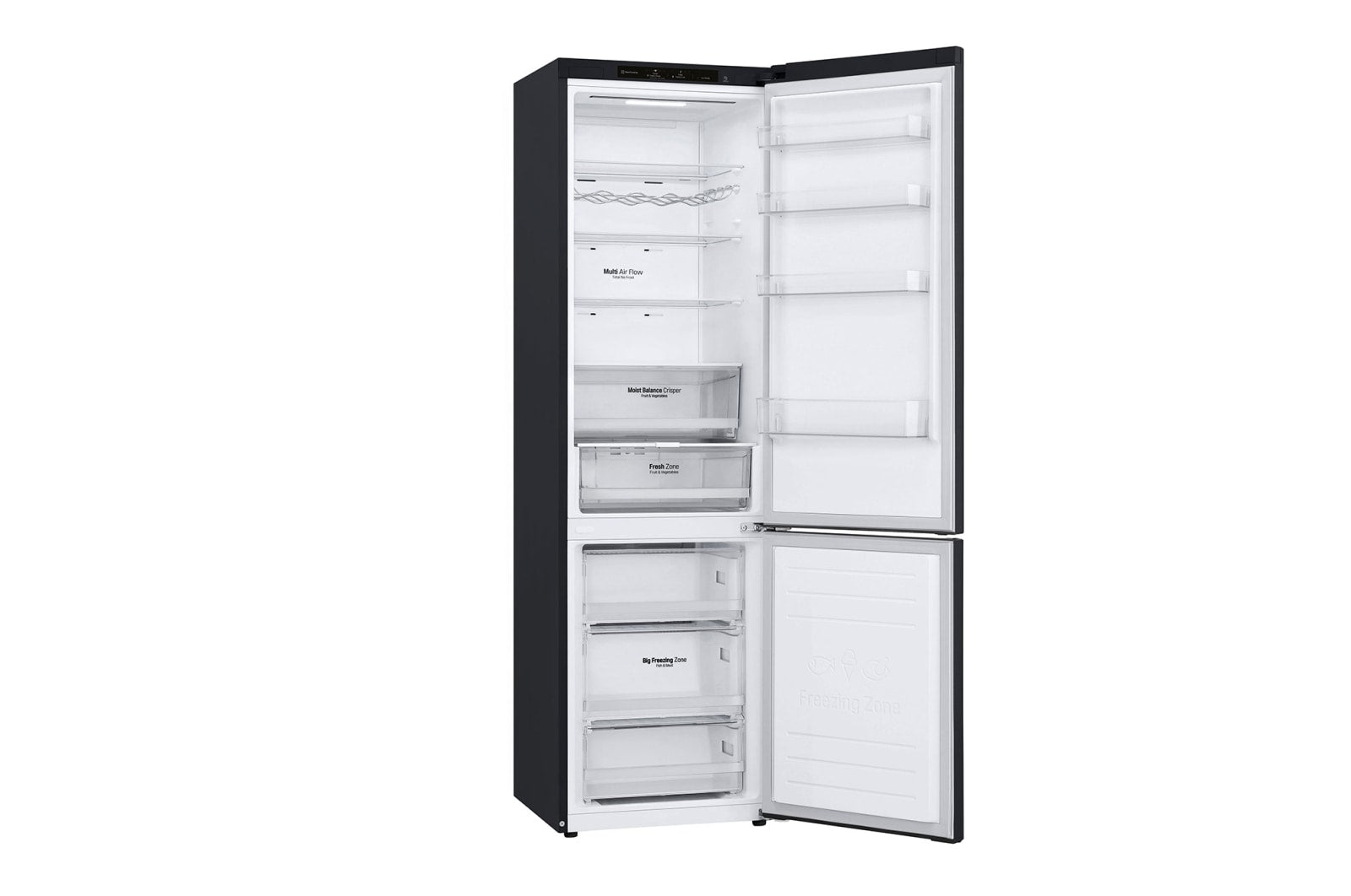 LG GBB62MCGCN1 Kühl-Gefrierkombination Mattschwarz, Smart Inverter Kompressor, 384L
