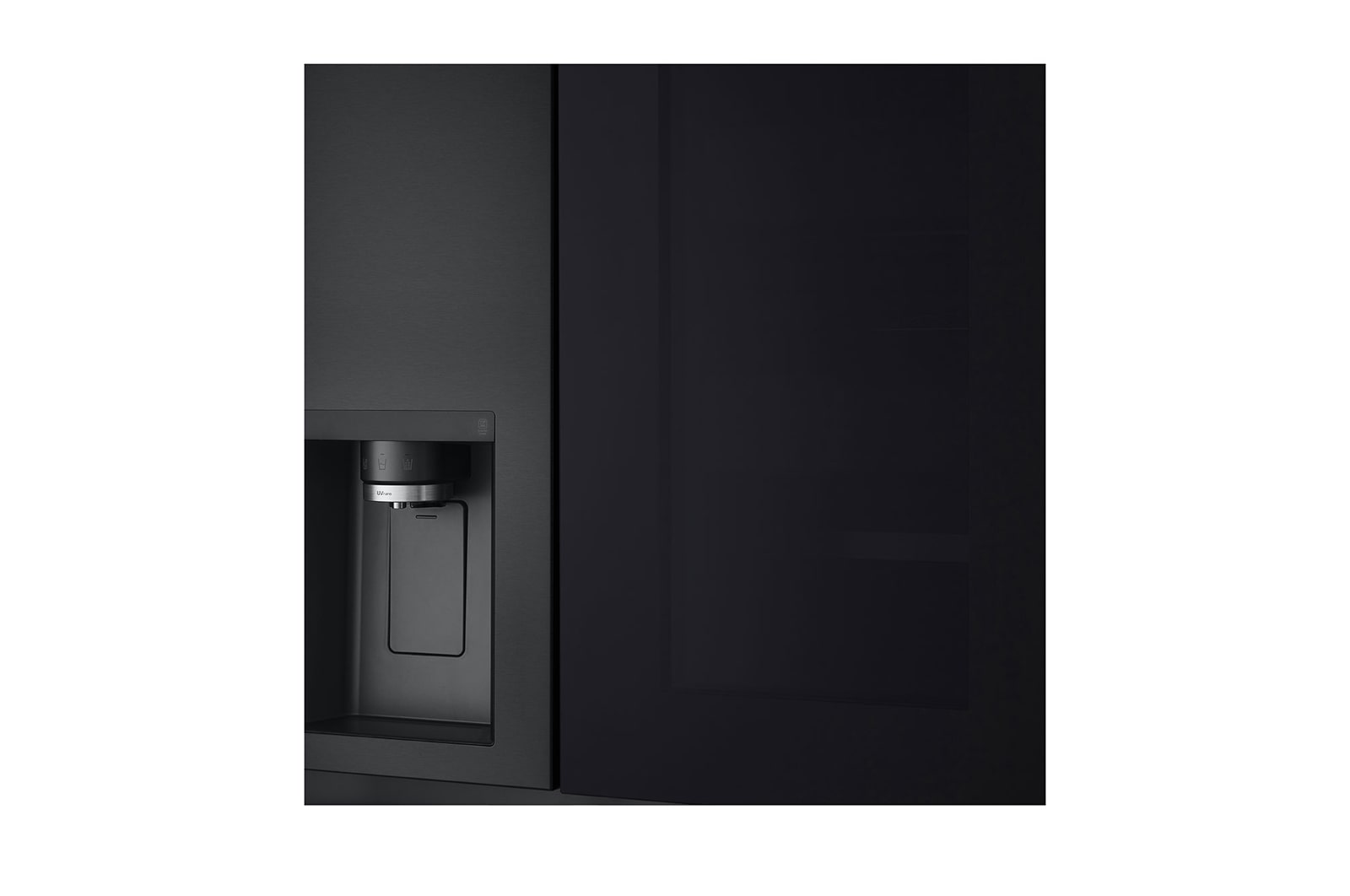 LG InstaView Side-by-Side Kühlschrank: Groß, Smart, Eis- & Wasserspender, Schwarz