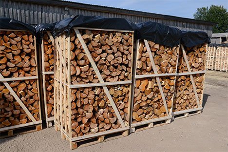 Premium Brennholz Palette 50x40 cm – 10 Stères + 1 Gratis