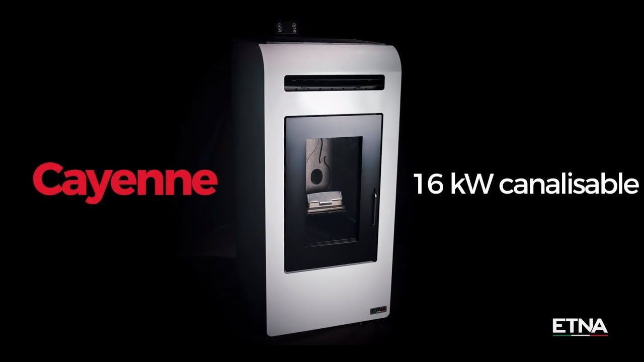 ETNA Luxe Cayenne Pelletheizung 16 kW kanalisierbar mit 23 kg Tank