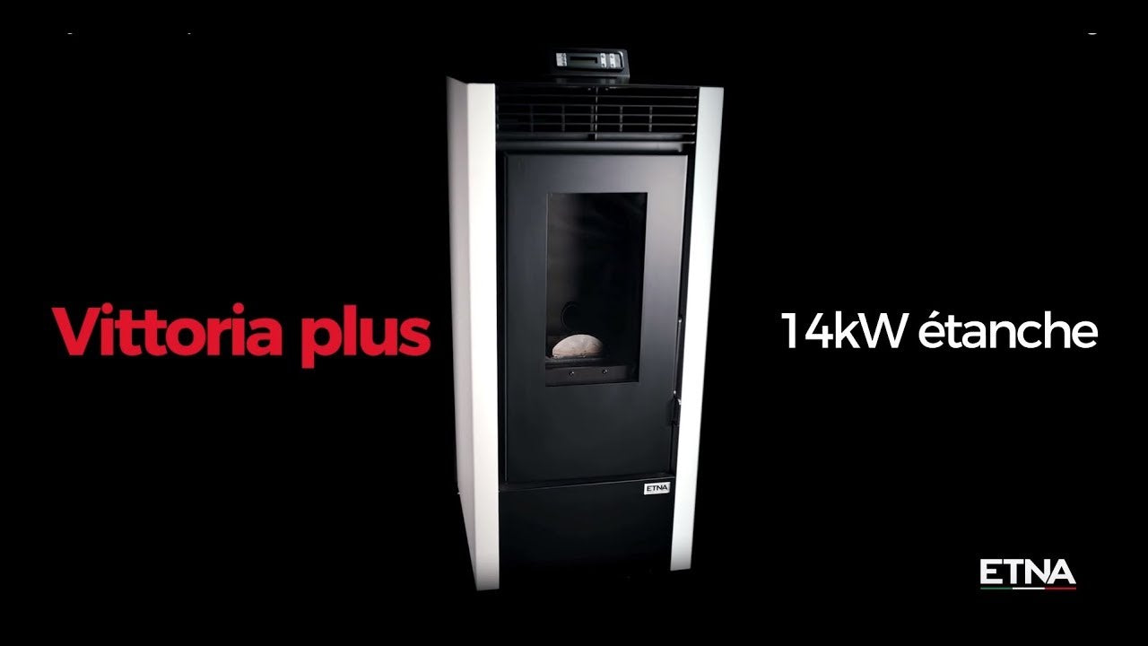 ETNA Vittoria Plus 14kW Abdichtbarer Pellet-Ofen: Effizient, Kubisch, Stilvoll