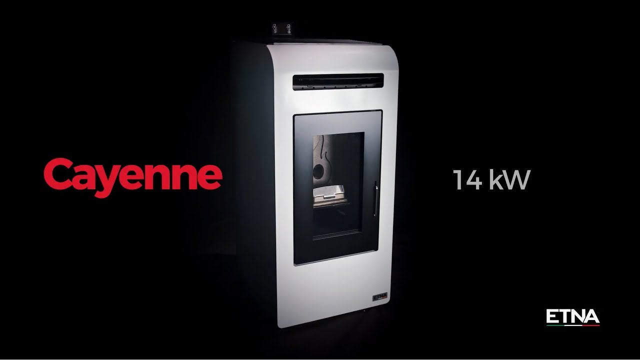 Cayenne 14 kW Granulatheizung ETNA Luxe mit 23 kg Tank