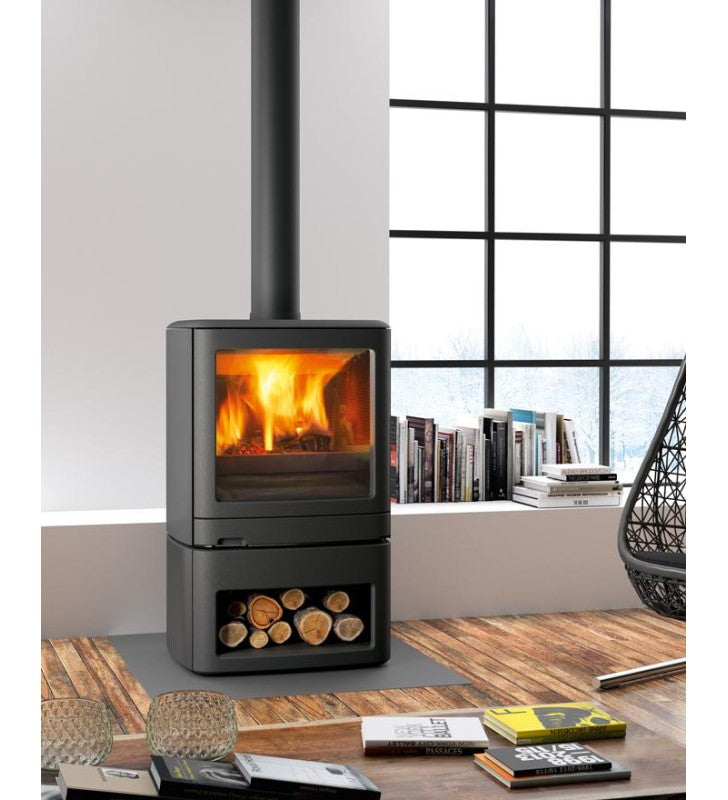 Nestor Martin MQ33 Holzofen mit Woodbox-Technologie, 360° Drehbasis, 6,3‑12 kW