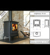 Nestor Martin S43 Gusseisen Holzofen 9,5kW Doppelverbrennung mit Thermostatsteuerung
