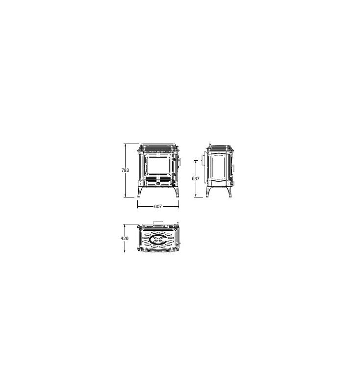 Nestor Martin Stanford 9+ Holzofen aus Gusseisen 8‑12 kW