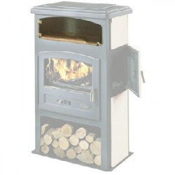 Godin Glastür-Option für Eco & Brûlhaut Holzöfen – Weiß, 7 kg