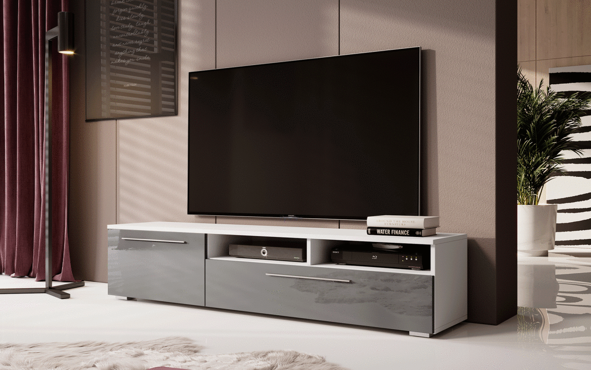 Lino TV-Lowboard: Modernes Design, Praktischer Stauraum, Stabile Medienkonsole Wohnzimmer.