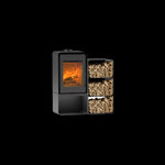 Lade das Bild in den Galerie-Viewer, ETNA Domino Holzofen mit Holzfach und 3-stöckigem Modul 8,5 kW
