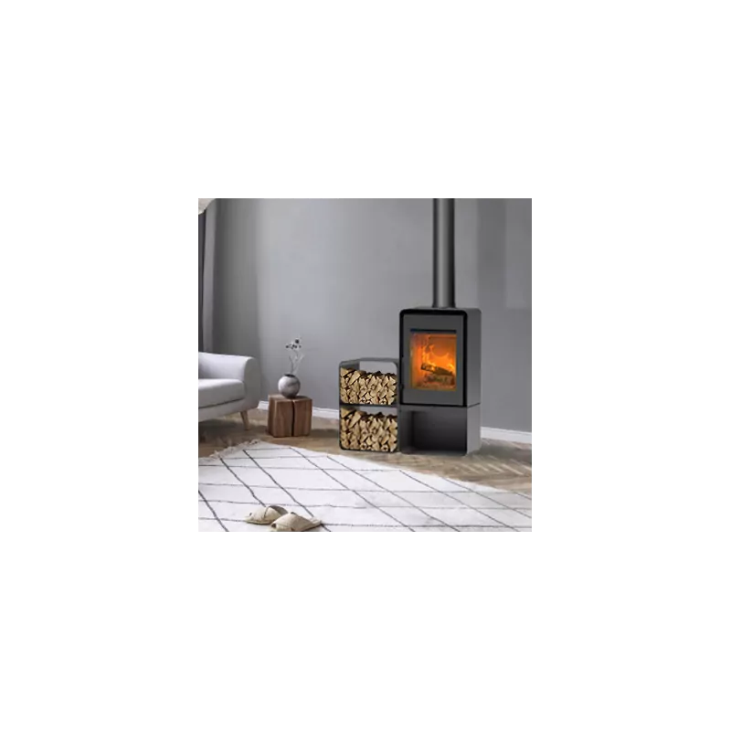 Etna Domino Holzofen mit Brennholzaufbewahrung, 8,5 kW, A+