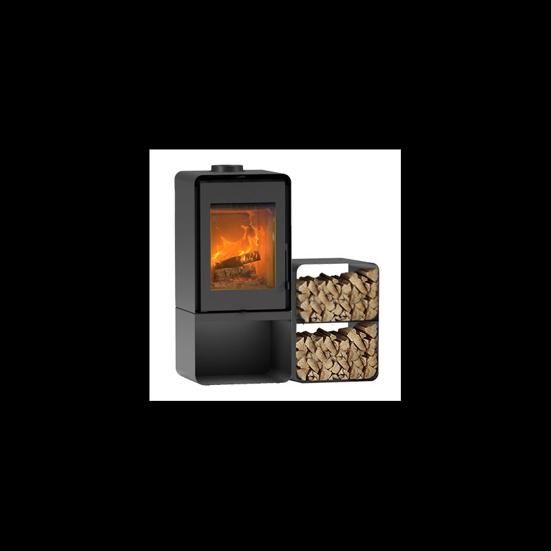 Etna Domino Holzofen mit Brennholzaufbewahrung, 8,5 kW, A+