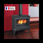 Lade das Bild in den Galerie-Viewer, Godin Cube Holzofen 6,5 kW Oberrohr Pack inkl. Anschluss
