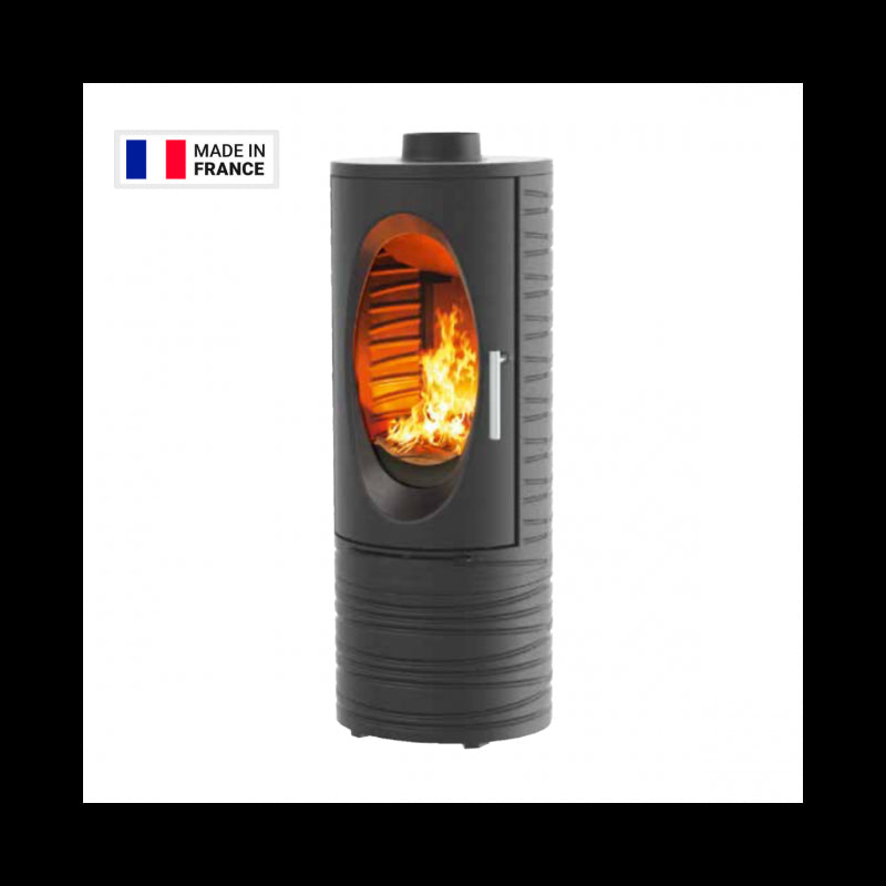 Eleganter Talisman Holzofen Godin 7 kW mit rundem Design