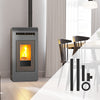 Cayenne Kanalisierbarer Pelletofen 14 kW mit Heckanschluss-Kit für Zone 1 Installation