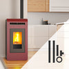 Cayenne Pelletheizung 16 kW, kanalisierbar, mit Rückluft‑Kit, hoher Wirkungsgrad