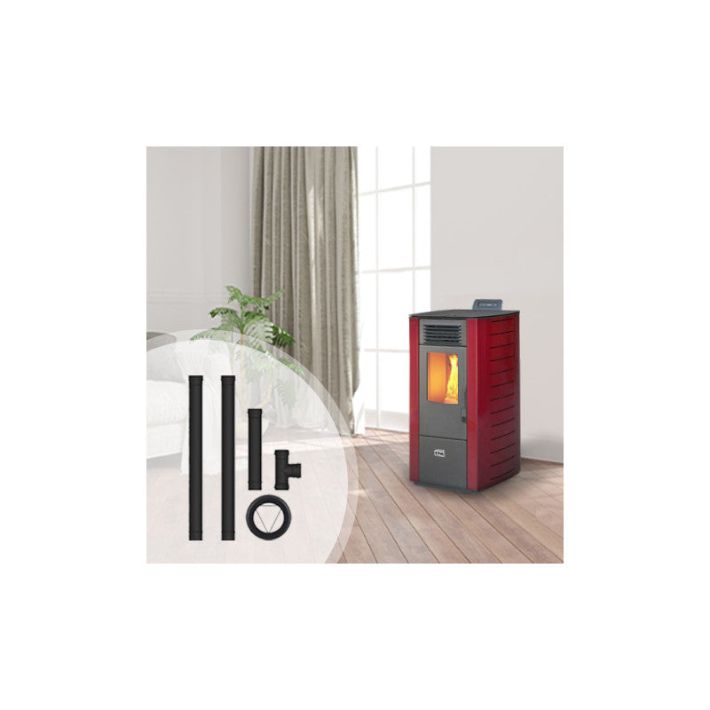 ETNA Nonza Pelletöfen Set mit nachträglicher Rückluftanschluss 10 kW