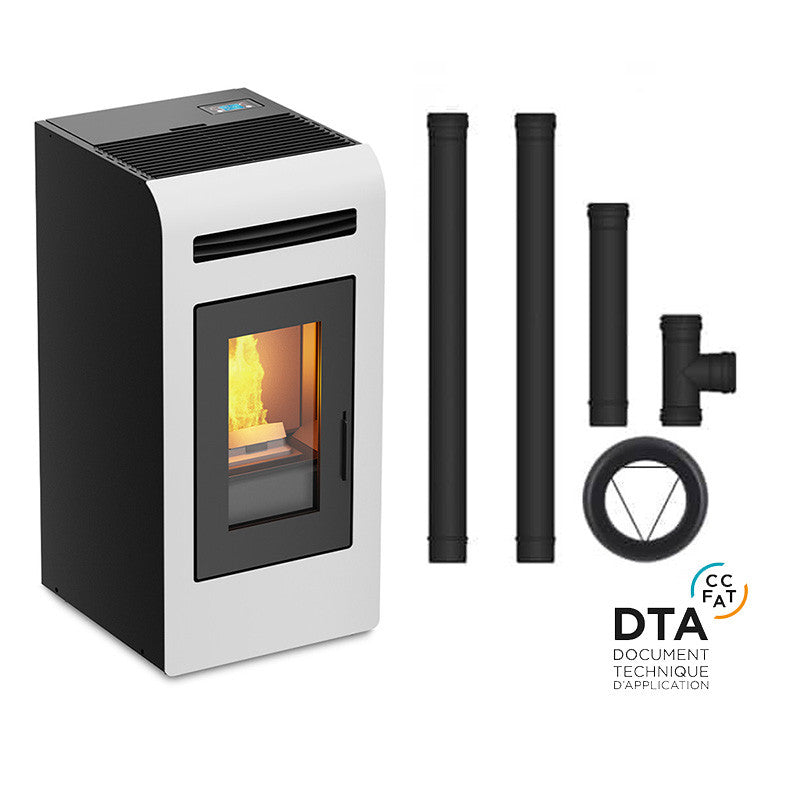 Cayenne Pelletöfen-Set 16 kW mit Heckanschluss-Kit: Effiziente Heizlösung für Zuhause