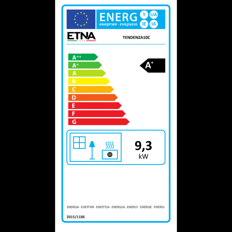 Tendenza 10 kW Kanalkaminofen: Effizientes, dichtes Pelletheizsystem mit Installationskit