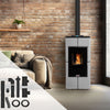 Tendenza 10 kW Kanalkaminofen: Effizientes, dichtes Pelletheizsystem mit Installationskit