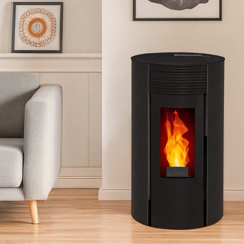 ETNA Giuliana Up Pelletkaminofen-Paket mit konzentrischem Abluftkit oben – 9,1 kW