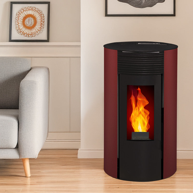 ETNA Giuliana Up Pelletkaminofen-Paket mit konzentrischem Abluftkit oben – 9,1 kW
