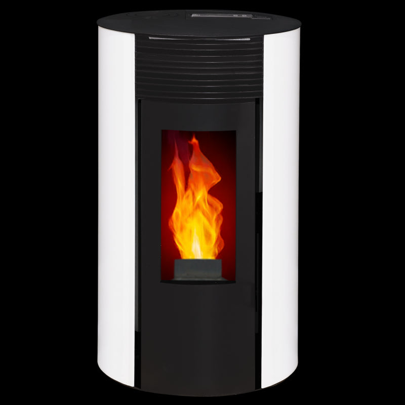 ETNA Giuliana Up Pelletkaminofen-Paket mit konzentrischem Abluftkit oben – 9,1 kW