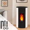 ETNA Giuliana Up Pelletkaminofen-Paket mit konzentrischem Abluftkit oben – 9,1 kW