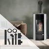 Segreto Plus 12 kW Pelletheizung, luftdichtes Rundgerät mit Ventilationskit