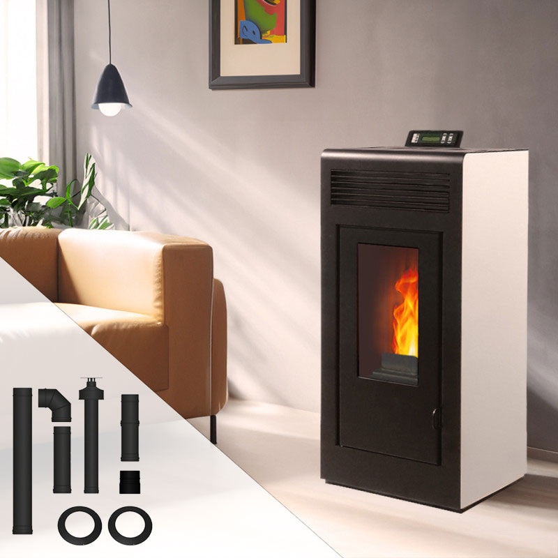 ETNA Vulcano Up 13,1 kW Pellet Ofen: Konzentrisch, Versiegelt, Oben Abzug