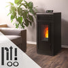 ETNA Vulcano Up 13,1 kW Pellet Ofen: Konzentrisch, Versiegelt, Oben Abzug