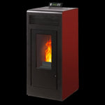 Lade das Bild in den Galerie-Viewer, Vulcano Up 10,8 kW Pelletheizung mit luftdichtem, oberem Abluftsystem
