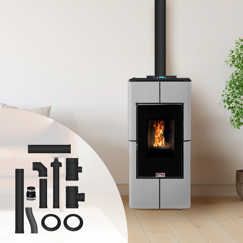 Tendenza 8 kW Abdichtbarer Pelletofen-Pack mit Konzentrischem Abluftrohr-Kit