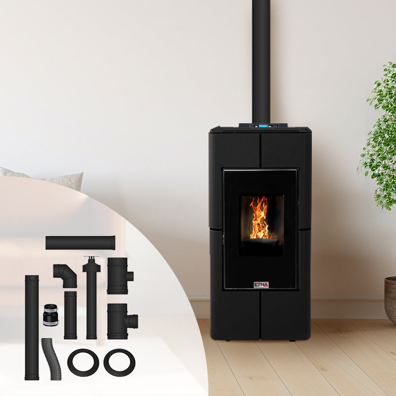 Tendenza 8 kW Abdichtbarer Pelletofen-Pack mit Konzentrischem Abluftrohr-Kit