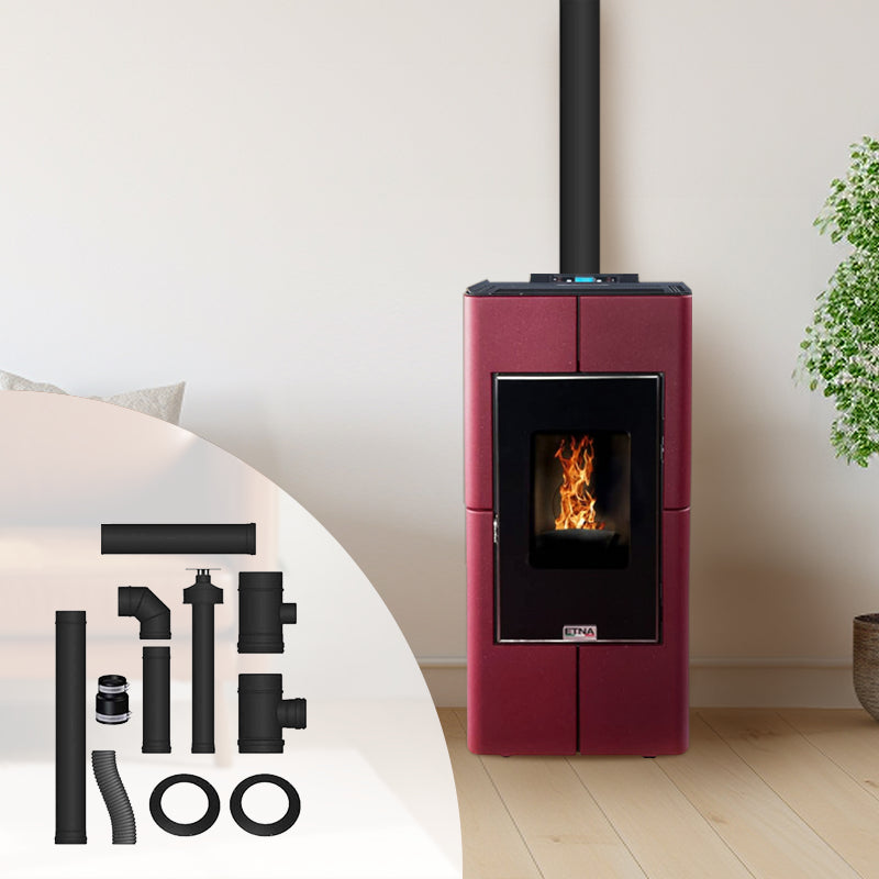 Tendenza 8 kW Abdichtbarer Pelletofen-Pack mit Konzentrischem Abluftrohr-Kit