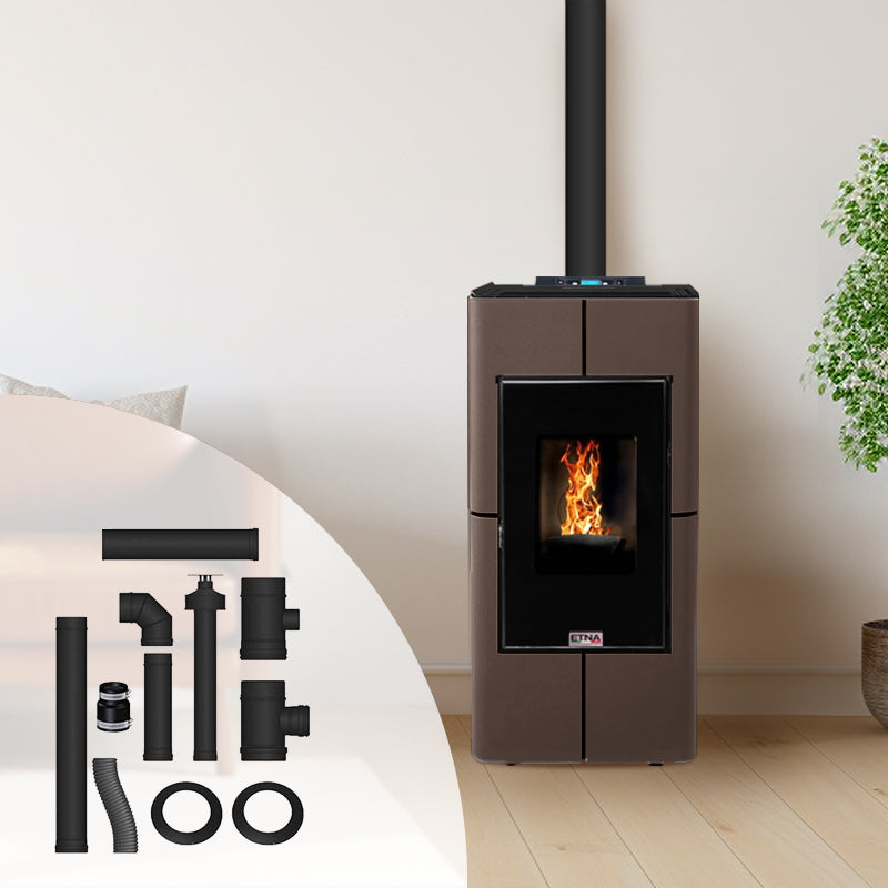 Tendenza 8 kW Abdichtbarer Pelletofen-Pack mit Konzentrischem Abluftrohr-Kit