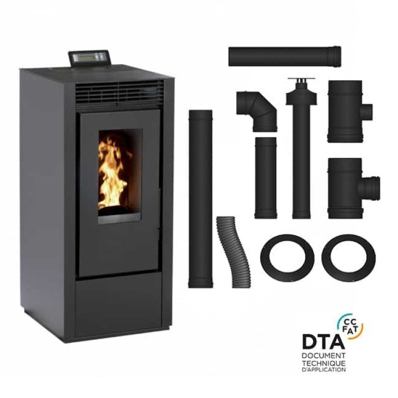 ETNA Vittoria Plus Pelletkaminofen: Effizient, Konzentrisch, Hinterauslass, 14 kW