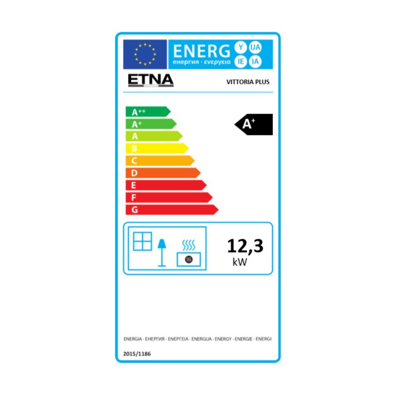 ETNA Vittoria Plus Pelletkaminofen: Effizient, Konzentrisch, Hinterauslass, 14 kW