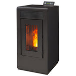Lade das Bild in den Galerie-Viewer, Vulcano EVO Dichter Pellet-Ofen 12 kW mit Konzentrischem Abluft-Kit Hinten
