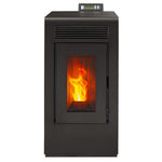 Lade das Bild in den Galerie-Viewer, Vulcano EVO Dichter Pellet-Ofen 12 kW mit Konzentrischem Abluft-Kit Hinten
