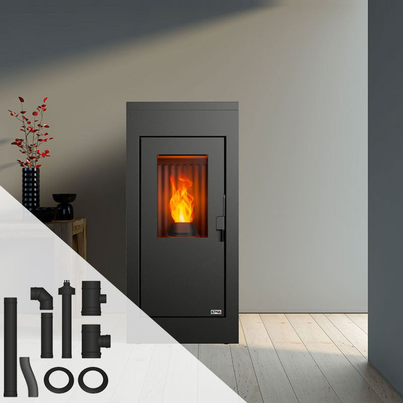 Vulcano Silenzio 9kW Pelletöfen Komplettset Bofill, leise und effizient