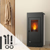 ETNA Vulcano Silenzio UP Dichter Pellet-Ofen mit Konzentrischem Anschluss-Kit Oben