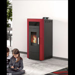 Lade das Bild in den Galerie-Viewer, Baracuda Commo Plus Hydro-Pelletöfen 21 kW mit Hinterauslass Kit
