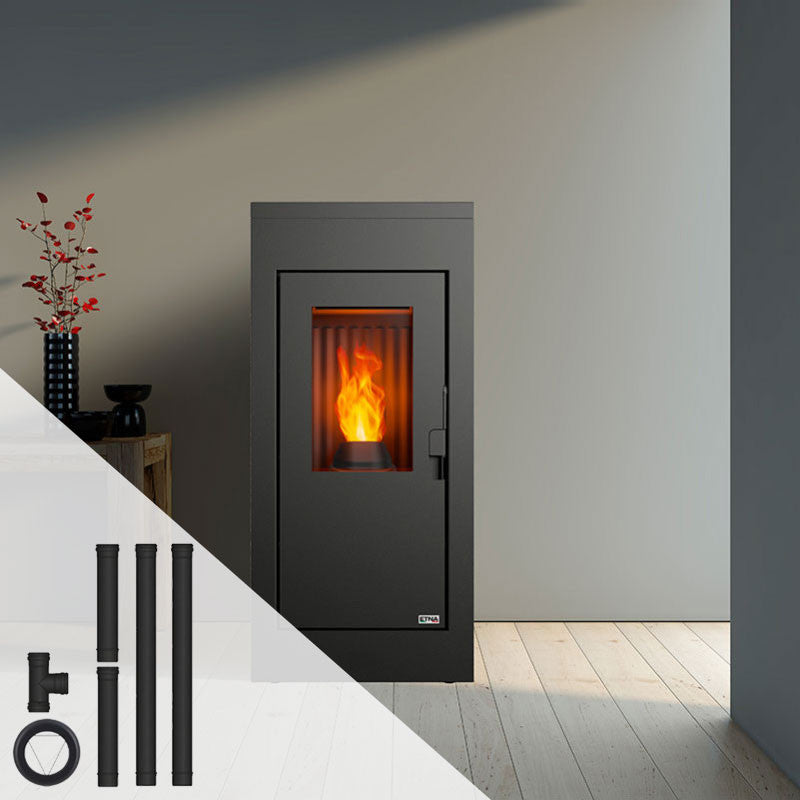 Vulcano Silenzio 9 kW Pelletheizung – Komplettset mit Rückluftanschluss