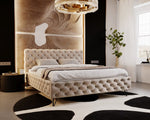 Lade das Bild in den Galerie-Viewer, Luxuriöses Designer Polsterbett Sienna Samt – Modernes Komfortbett für Ihr Schlafzimmer
