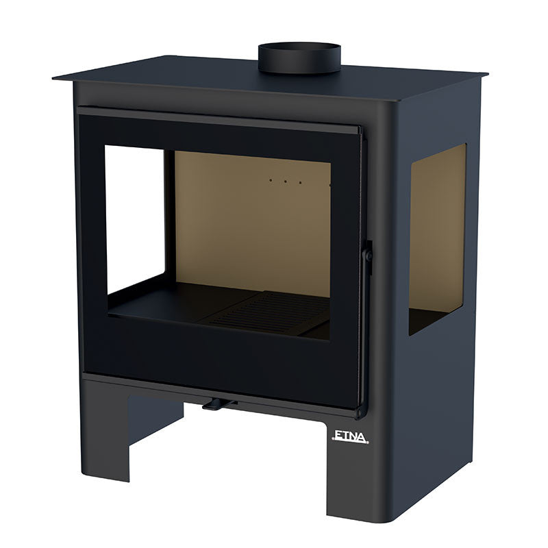 Holzofen Shiva Etna 10 kW – 3-Glas, Triple-Verbrennung, 56 cm Holzscheite